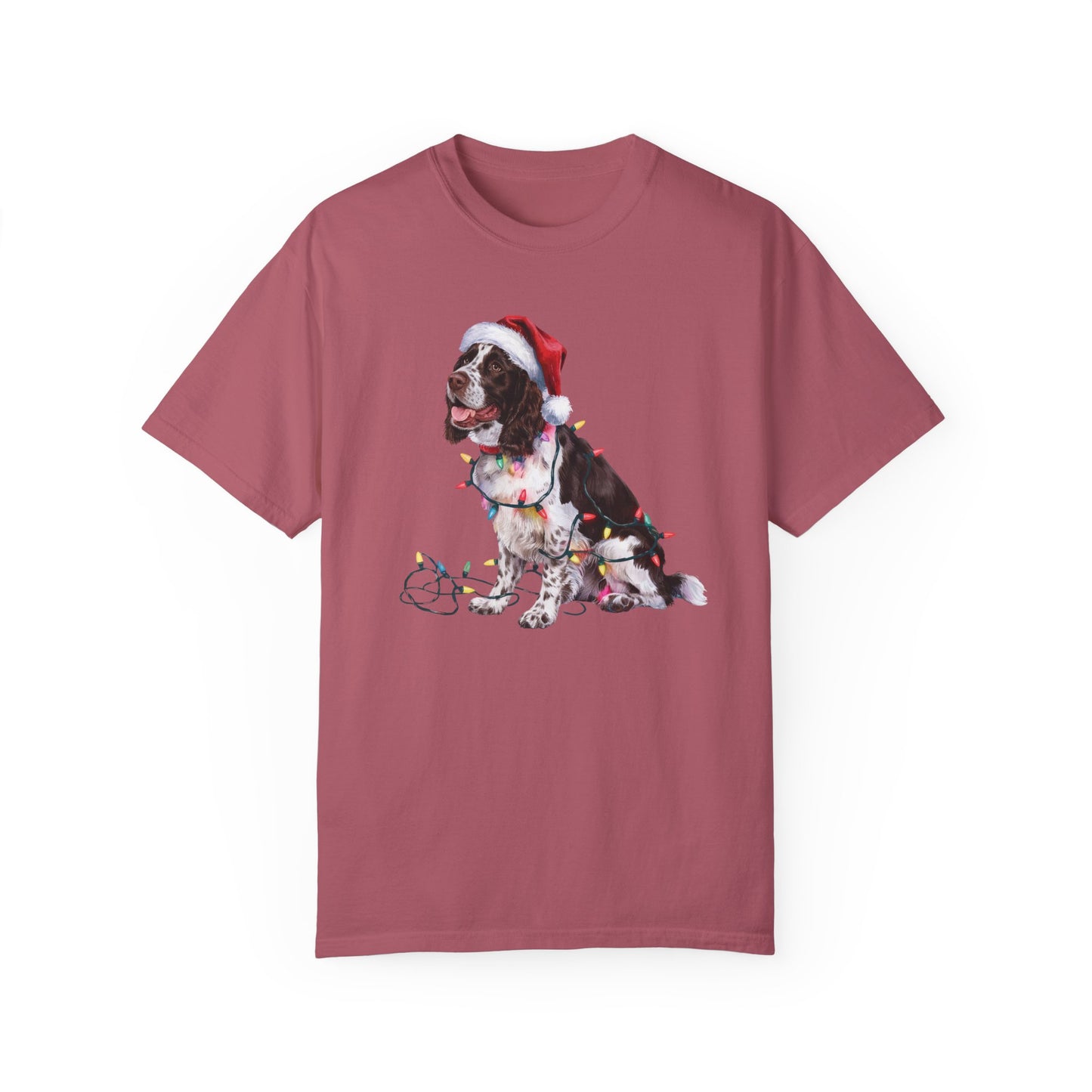 Christmas Springer Spaniel Shirt, Christmas Lights Dog Shirt, Christmas Dog, Springer Spaniel Mom, Gift for Dog Lover, Springer Spaniel