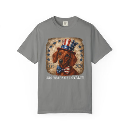 Red Dachshund 250 Years of Loyalty Shirt