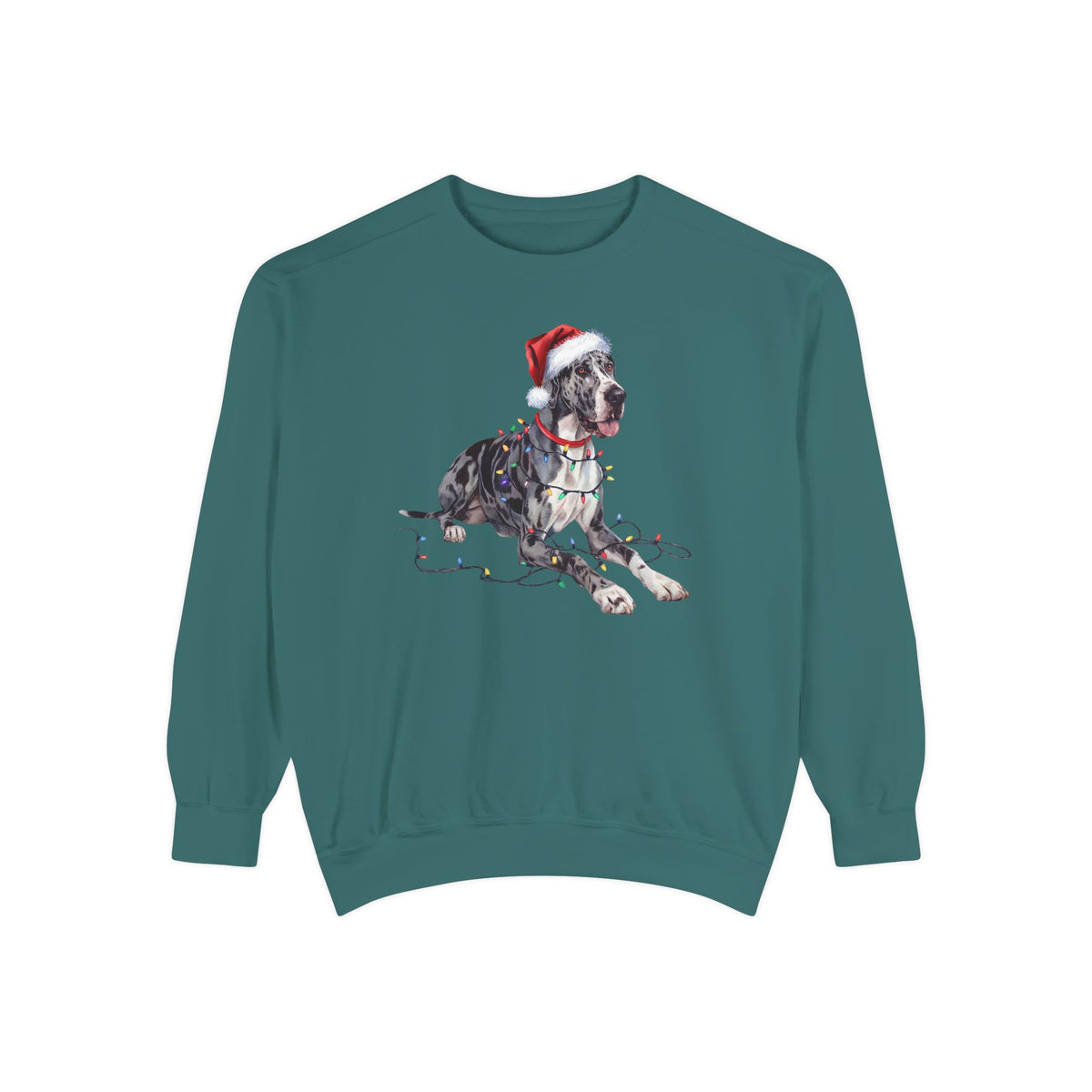 Christmas Great Dane Sweatshirt, Christmas Lights Dog