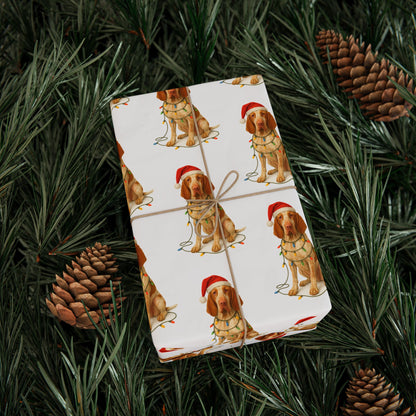 Bracco Italiano Christmas Lights Wrapping Paper