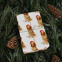 Load image into Gallery viewer, Bracco Italiano Christmas Lights Wrapping Paper
