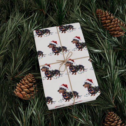Dachshund Christmas Lights Wrapping Paper