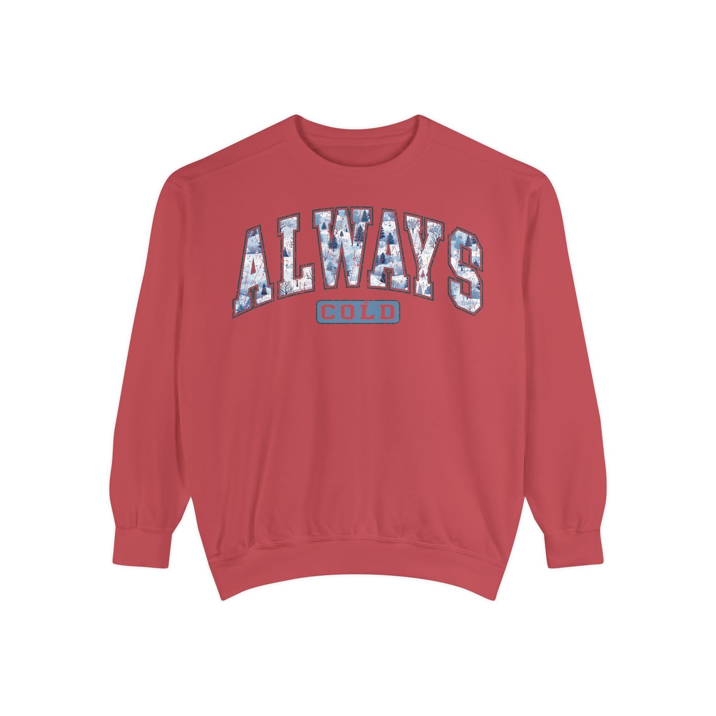 Always Cold Comfort Colors Sweatshirt, Funny Cold Sweatshirt, Winter Sweatshirt, Womens Winter Gift, Christmas Gift, Winter Graphic Tee