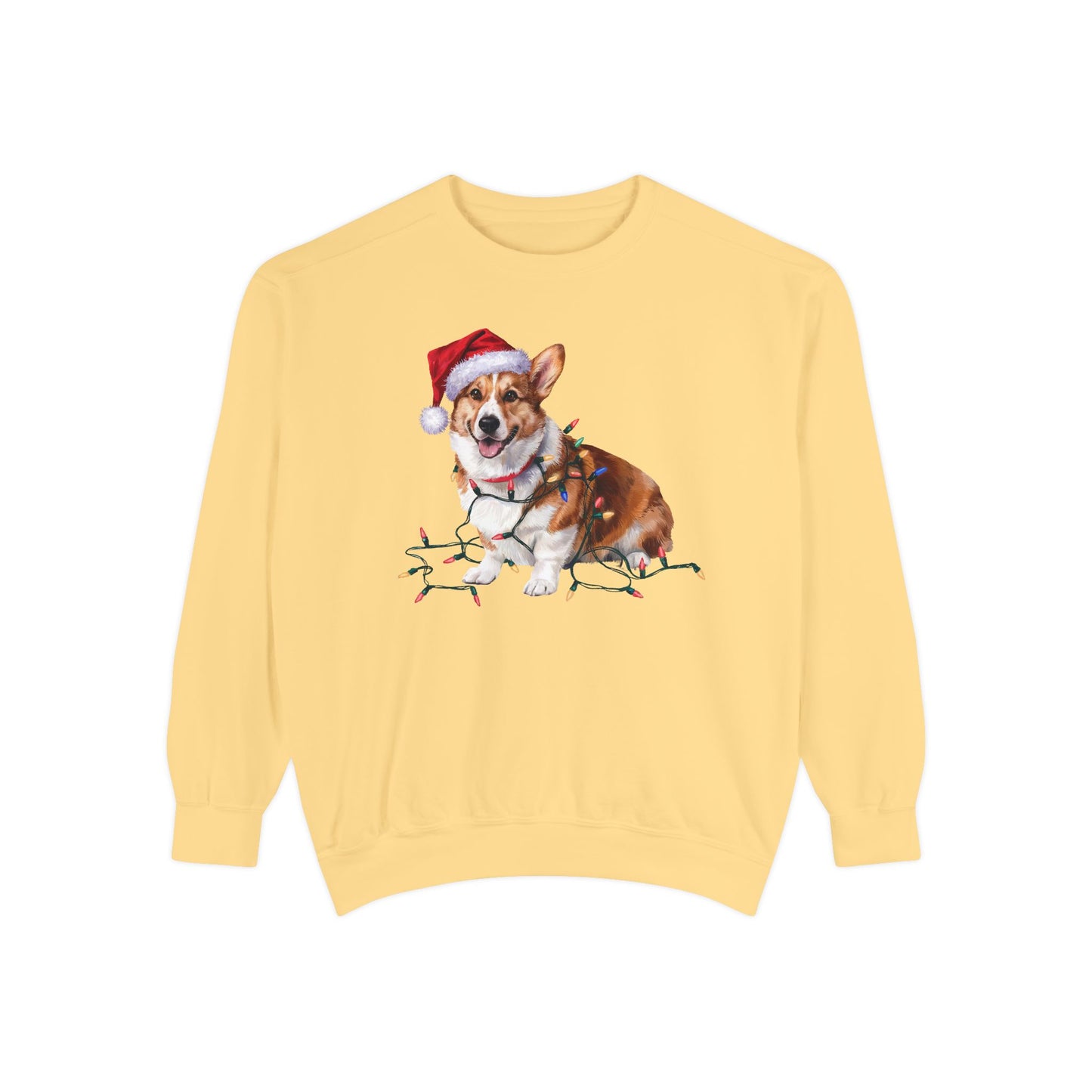 Christmas Corgi Sweatshirt, Christmas Lights Dog Sweatshirt, Christmas Dog, Corgi Mom Sweatshirt, Gift for Dog Lover, Corgi