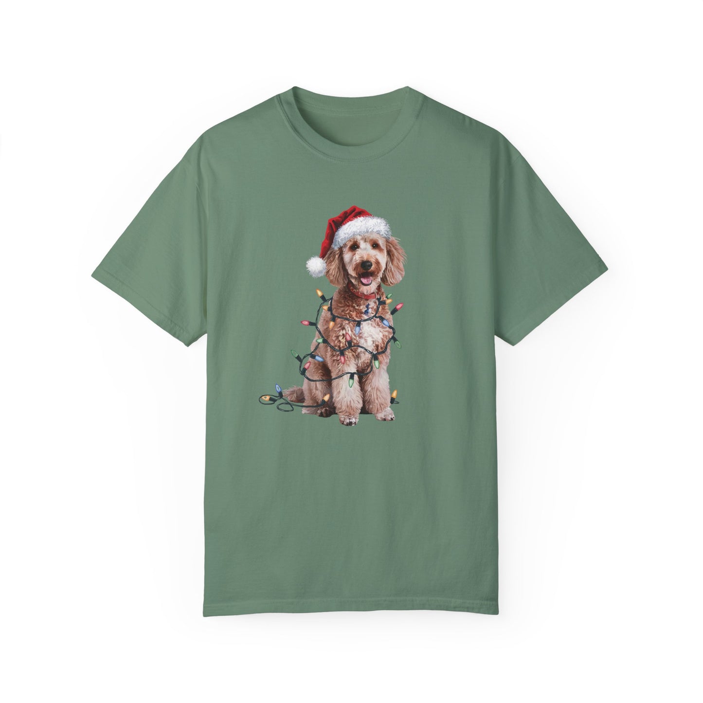 Christmas Poodle Shirt, Christmas Lights Dog Tee, Christmas Dog Tee, Poodle Mom Tshirt, Gift for Dog Lover, Poodle