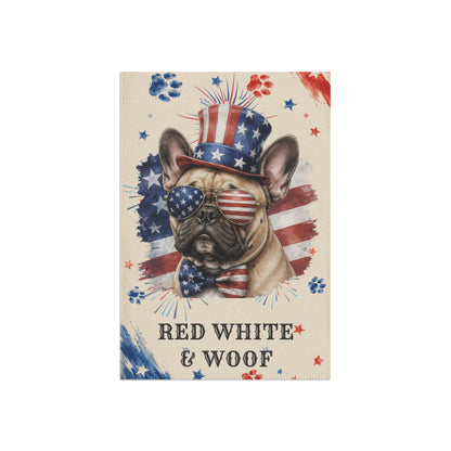 Patriotic French Bulldog Garden Flag