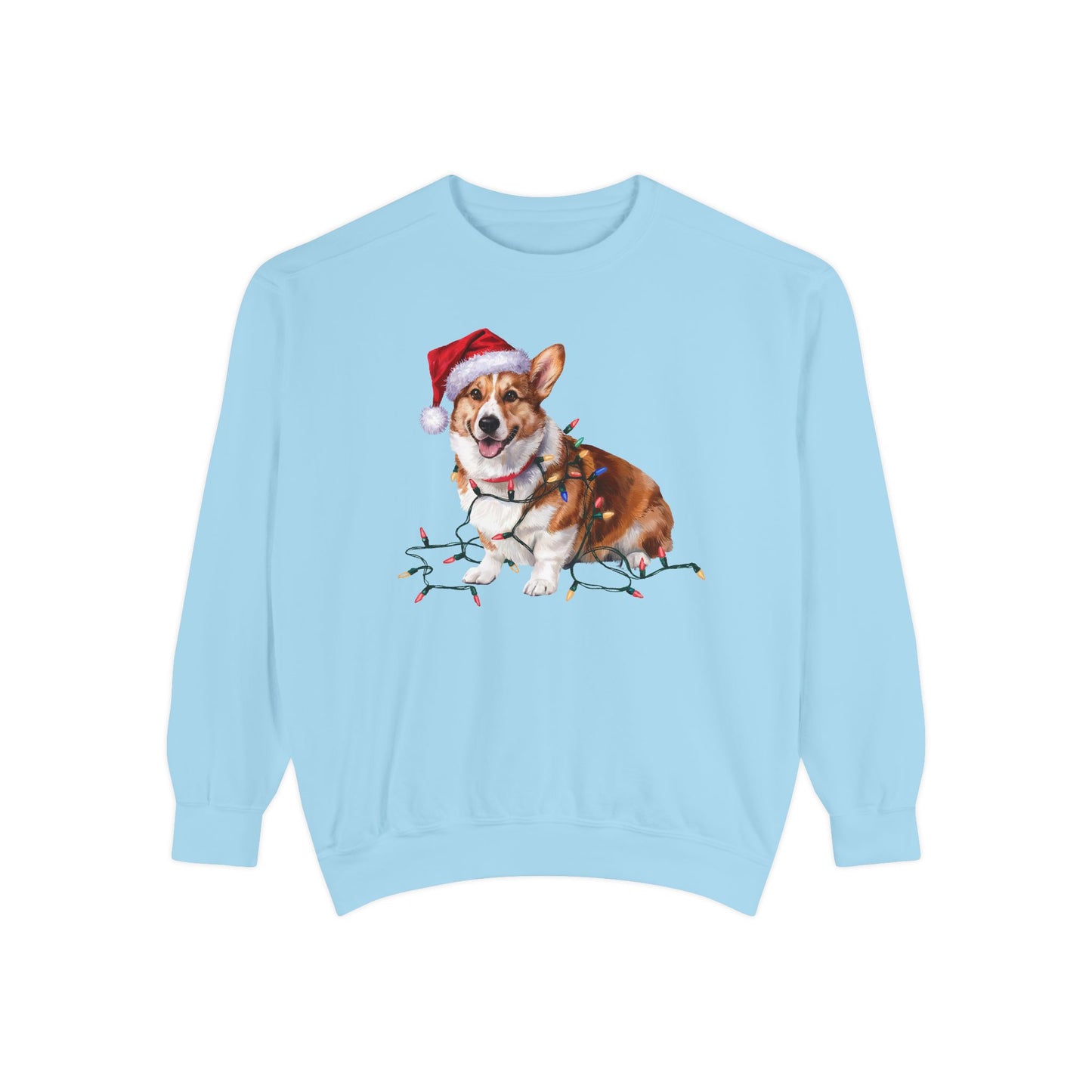 Christmas Corgi Sweatshirt, Christmas Lights Dog Sweatshirt, Christmas Dog, Corgi Mom Sweatshirt, Gift for Dog Lover, Corgi