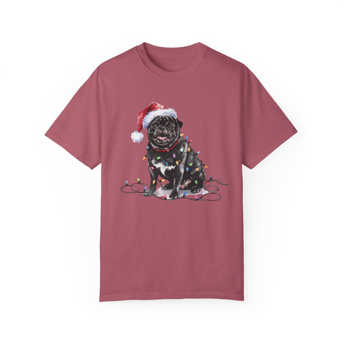 Christmas Pug Shirt, Christmas Lights Dog Tee, Christmas Dog Tee, Pug Mom Tshirt, Gift for Dog Lover, Pug