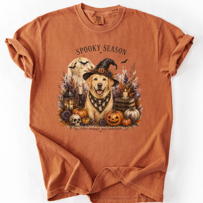 Yellow Lab Spooky Season Dog Mom Halloween Shirt