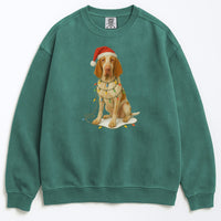 Load image into Gallery viewer, Bracco Italiano Christmas Sweatshirt, Holiday Dog Lover Gift, Cozy Winter Sweater, Festive Bracco Apparel, Cute Dog Design
