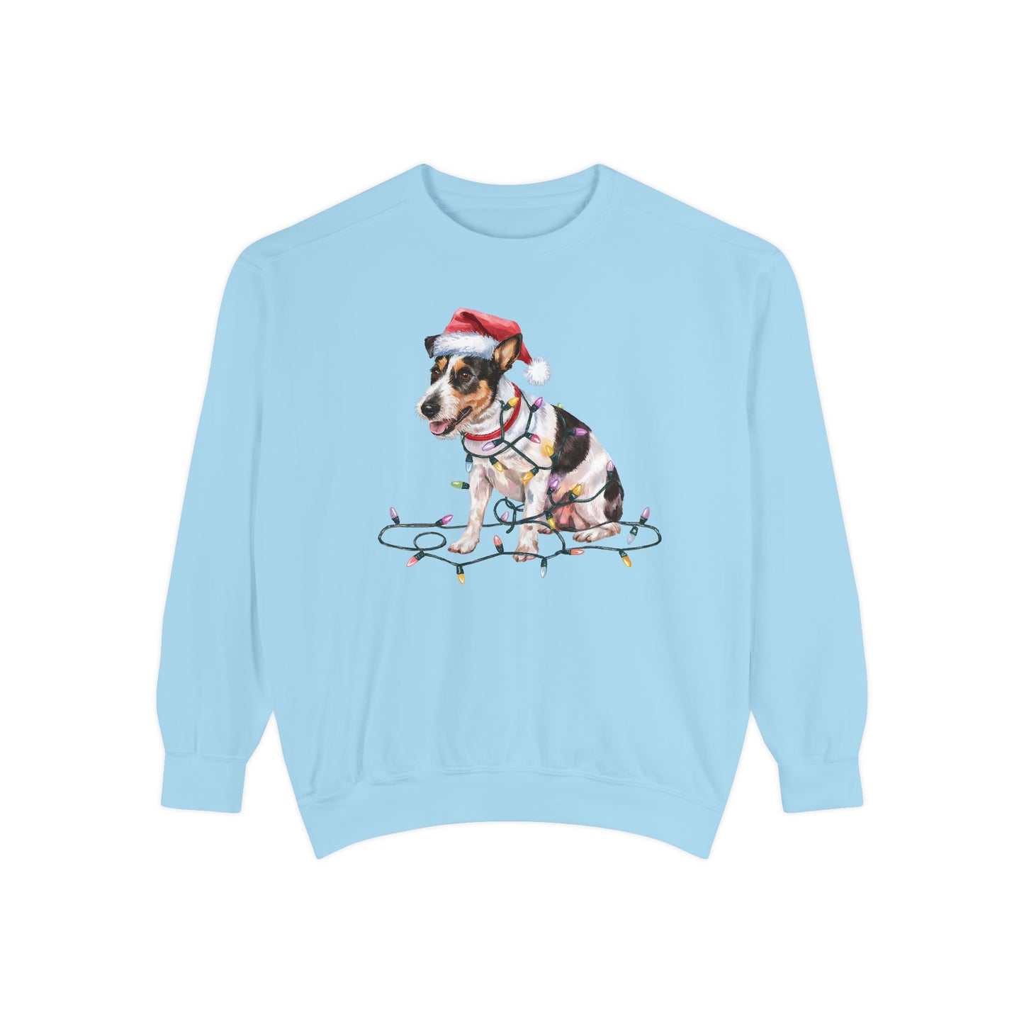 Christmas Rat Terrier Sweatshirt, Christmas Lights Dog Sweatshirt, Christmas Dog Sweatshirt, Rat Terrier Mom Sweatshirt, Gift for Dog Lover