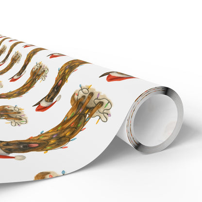 Belgian Malinois Christmas Lights Wrapping Paper