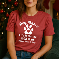 Load image into Gallery viewer, Personalized Life is Better With Dogs Shirt
