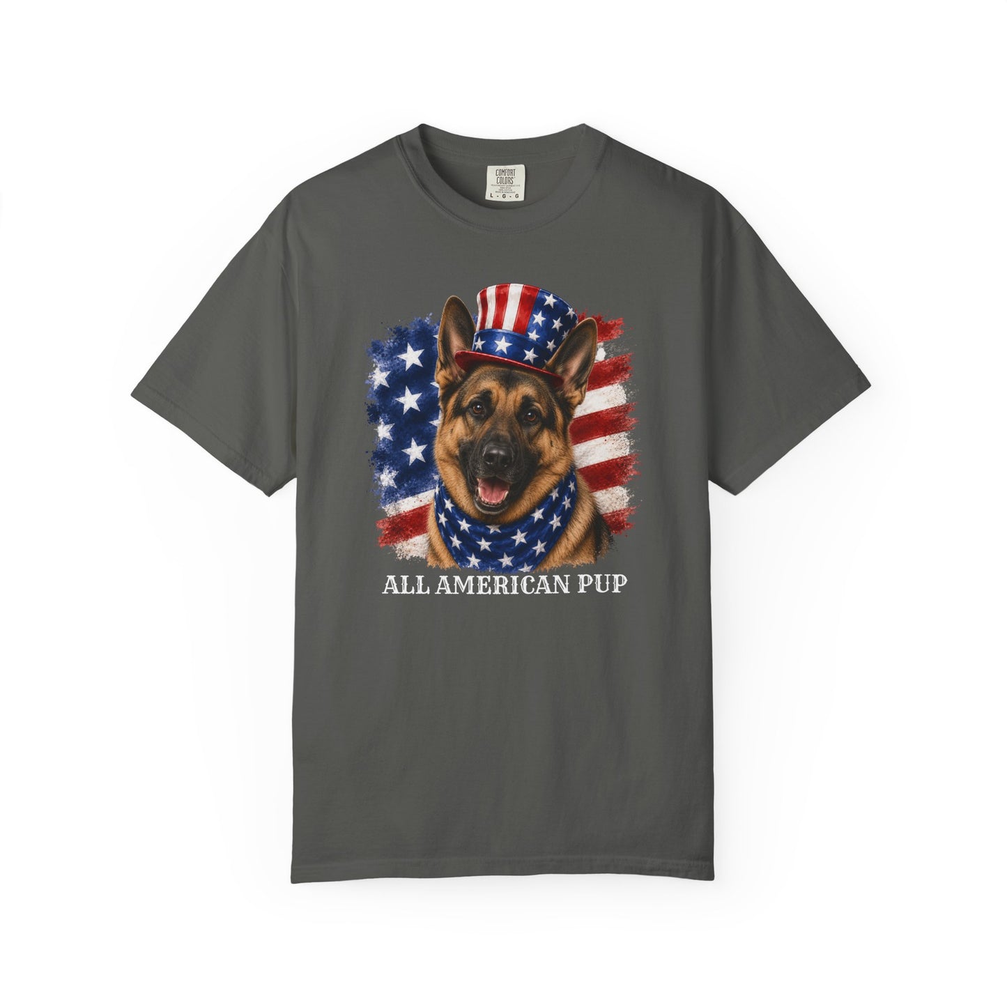 Patriotic German Shepherd All American Pup Shirt
