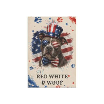 Patriotic Pit Bull Garden Flag
