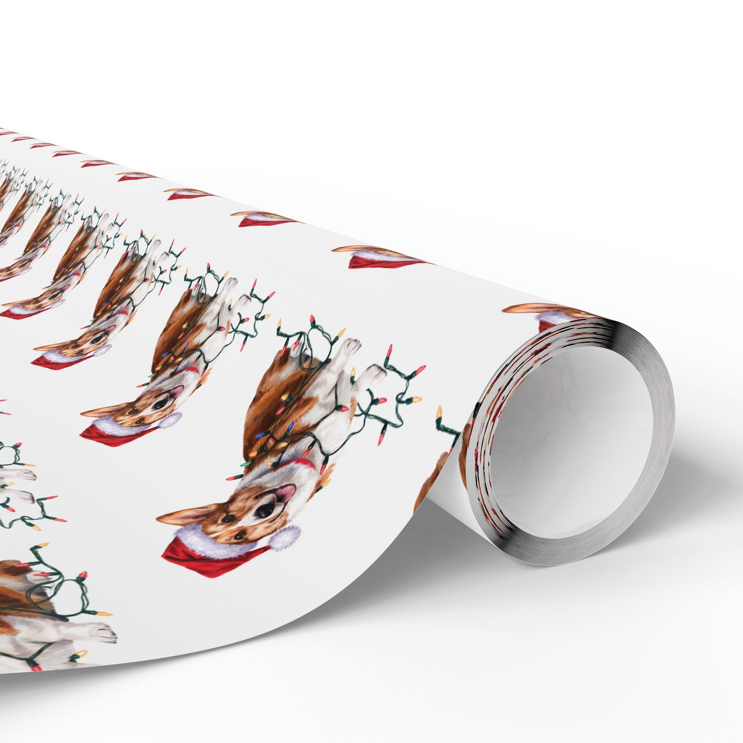 Corgi Christmas Lights Wrapping Paper
