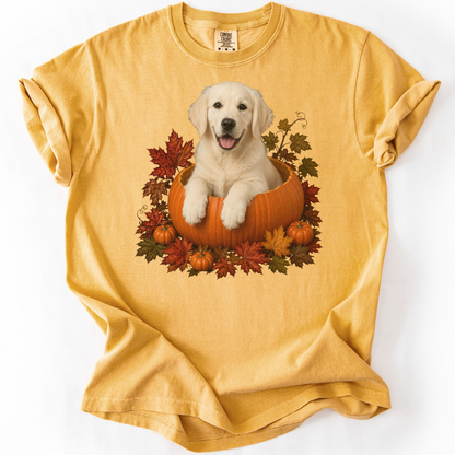 English Cream Golden Retriever Pumpkin Shirt Fall Dog Lover Comfort Colors Tee Gift Apparel
