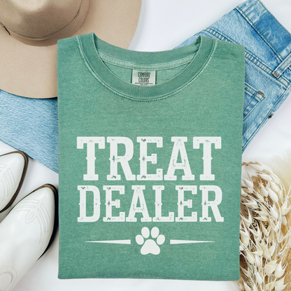 Treat Dealer Dog Lover Shirt, Funny Pet Owner T-Shirt for Dog Moms Dads, Cute Gift for Dog Trainers and Dog Sitters