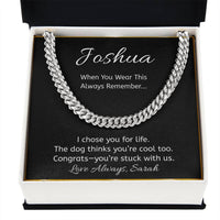 Load image into Gallery viewer, Funny Dog Lover Necklace, “I Chose You for Life” Message Card