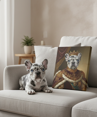 Load image into Gallery viewer, Personalized Royal King Dog Portrait – Custom Pet Art Canvas
