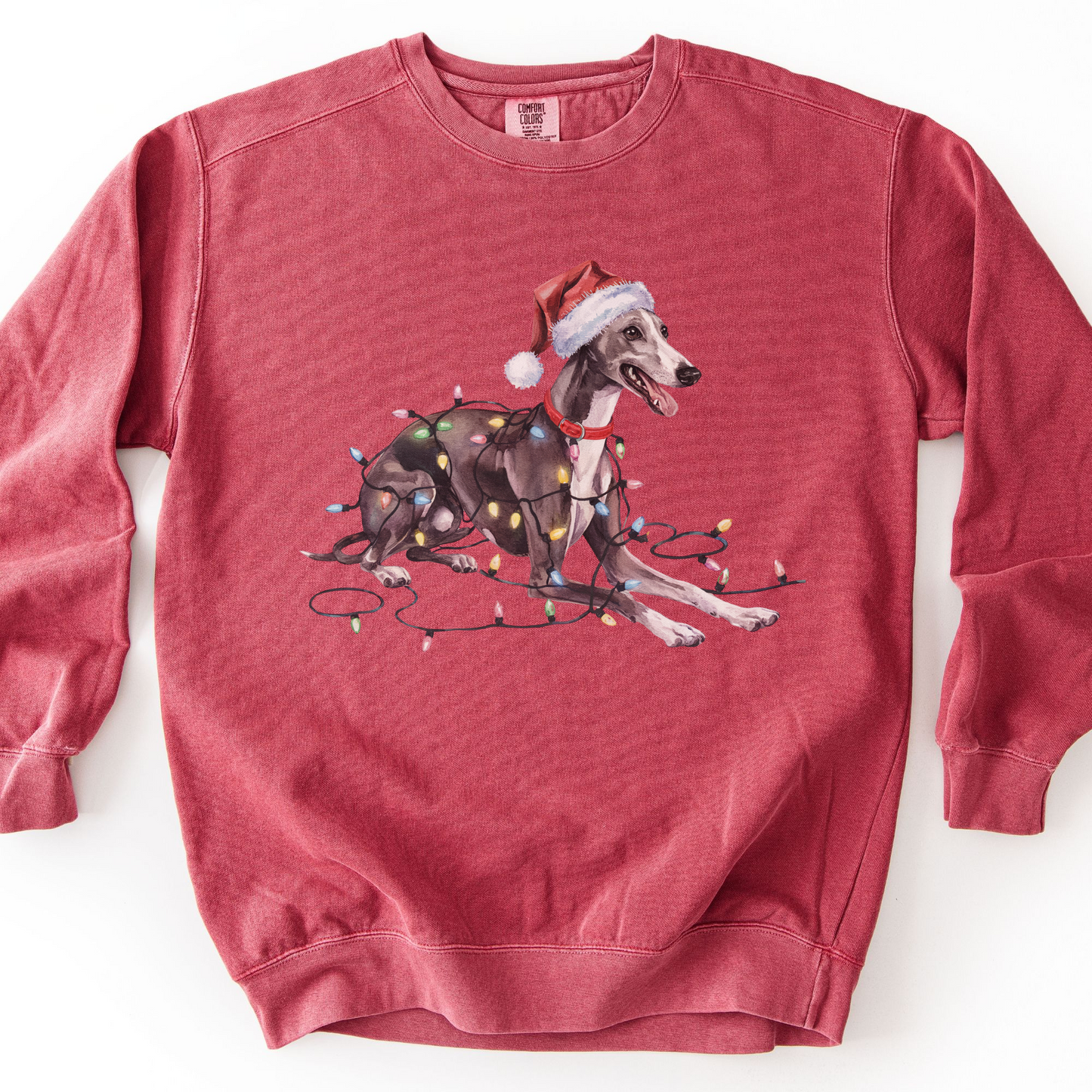 Greyhound Christmas Lights Sweatshirt