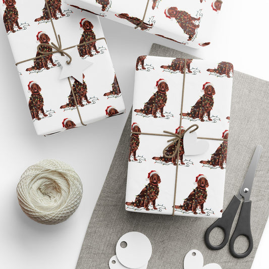 Irish Setter Christmas Lights Wrapping Paper