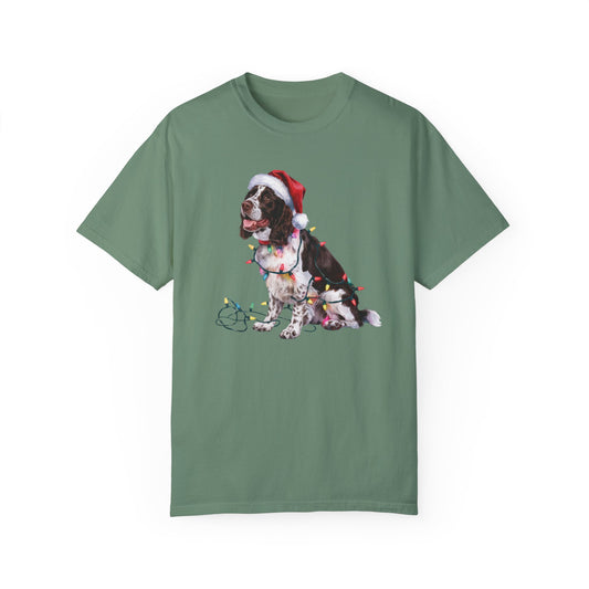 Christmas Springer Spaniel Shirt, Christmas Lights Dog Shirt, Christmas Dog, Springer Spaniel Mom, Gift for Dog Lover, Springer Spaniel