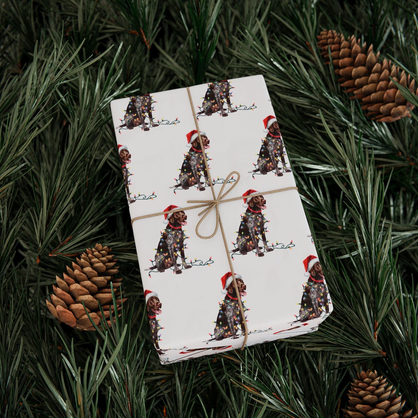 German Shorthaired Pointer Christmas Lights Wrapping Paper