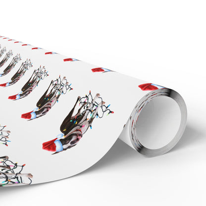 Boston Terrier Christmas Lights Wrapping Paper