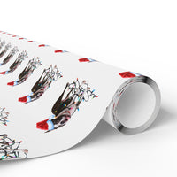 Load image into Gallery viewer, Boston Terrier Christmas Lights Wrapping Paper
