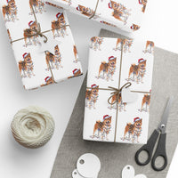 Load image into Gallery viewer, Akita Christmas Lights Wrapping Paper
