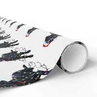 Load image into Gallery viewer, Black Lab Christmas Lights Wrapping Paper
