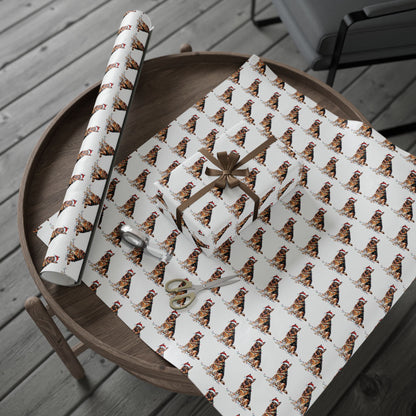 German Shepherd Christmas Lights Wrapping Paper