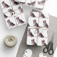 Load image into Gallery viewer, Australian Shepherd Christmas Lights Wrapping Paper
