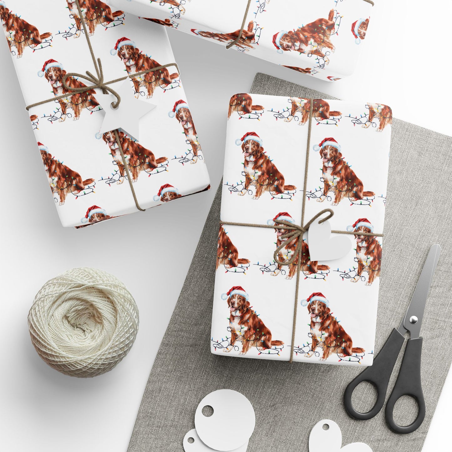 Nova Scotia Duck Tolling Retriever Christmas Lights Wrapping Paper