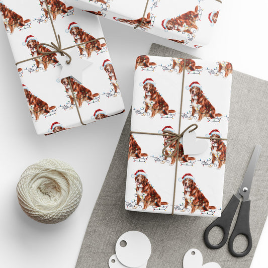 Nova Scotia Duck Tolling Retriever Christmas Lights Wrapping Paper