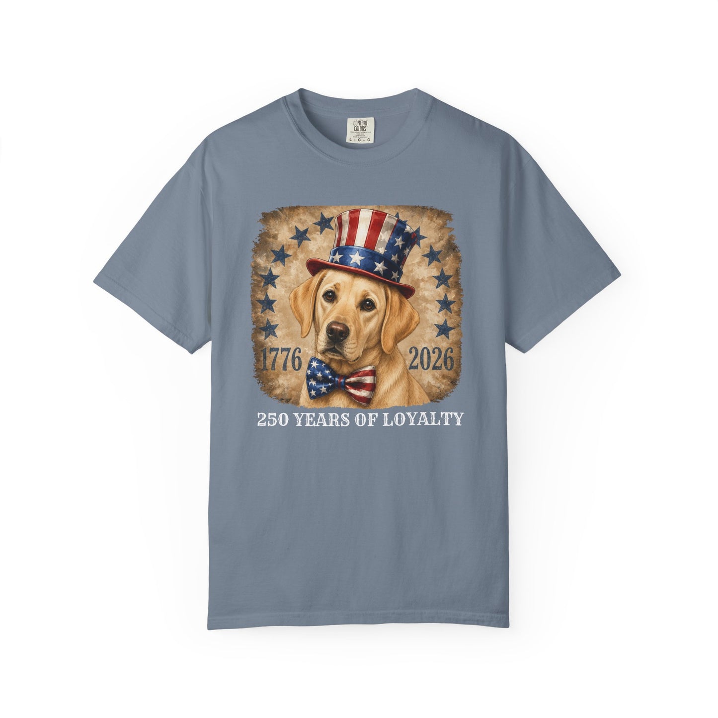 Yellow Lab Patriotic 250 Years of Loyalty Shirt