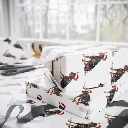 German Pinscher Christmas Lights Wrapping Paper