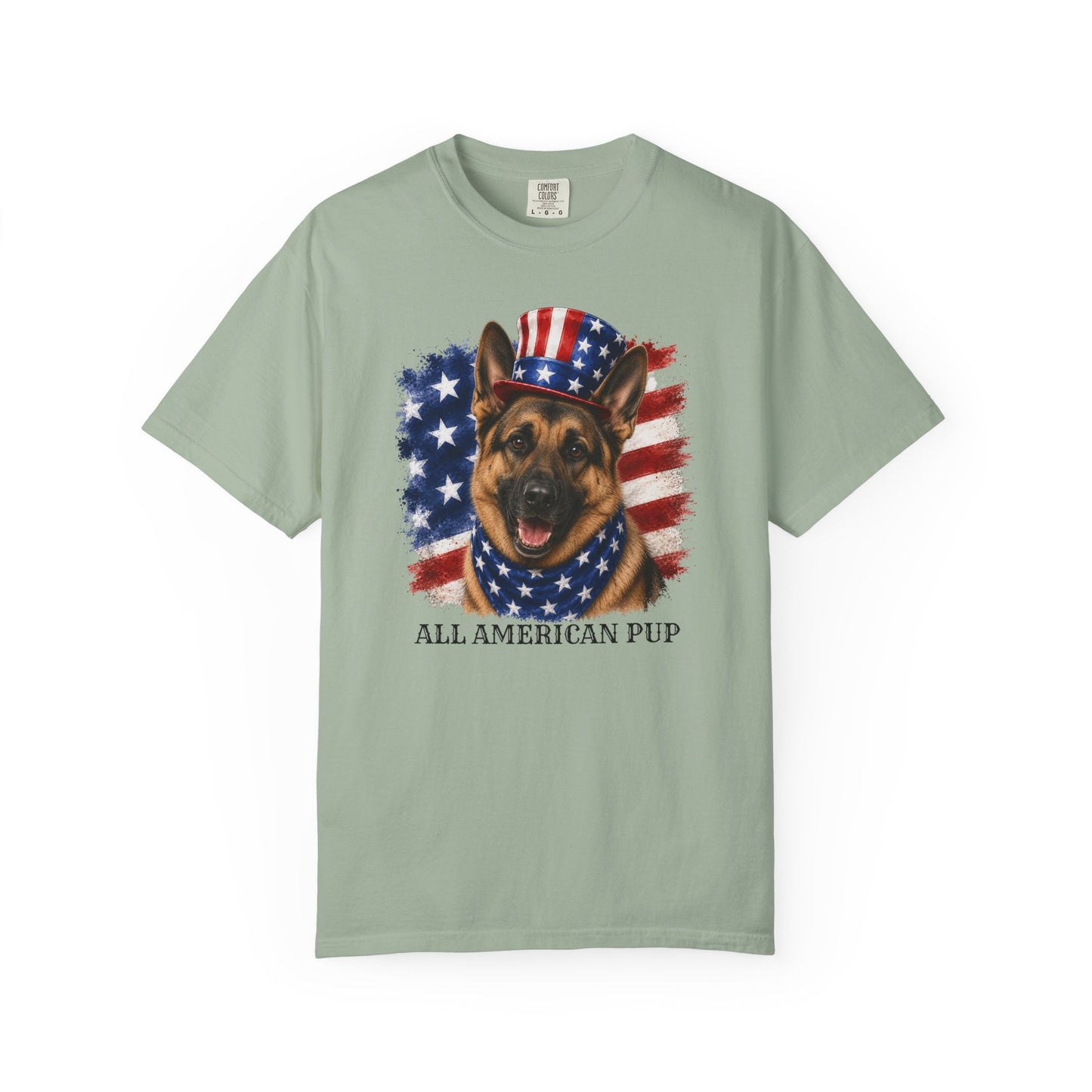 Patriotic German Shepherd All American Pup Shirt