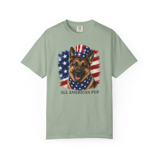 Patriotic German Shepherd All American Pup Shirt