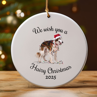 Load image into Gallery viewer, Christmas Borzoi Ornament, Christmas Lights Dog Keepsake
