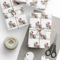 Load image into Gallery viewer, Bichon Frise Christmas Lights Wrapping Paper
