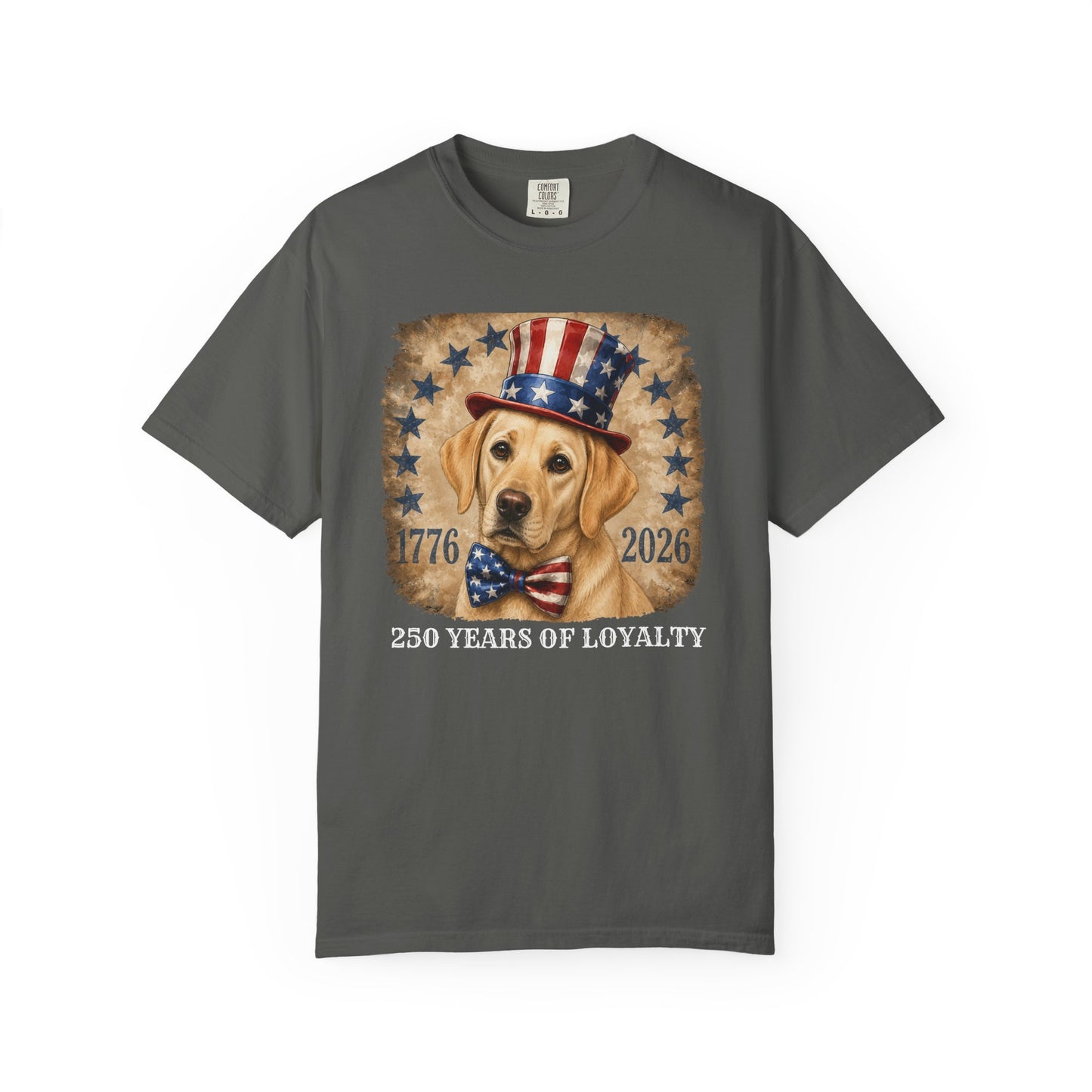 Yellow Lab Patriotic 250 Years of Loyalty Shirt