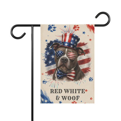 Patriotic Pit Bull Garden Flag