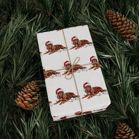 Load image into Gallery viewer, Ruby Cavalier King Charles Spaniel Christmas Lights Wrapping Paper