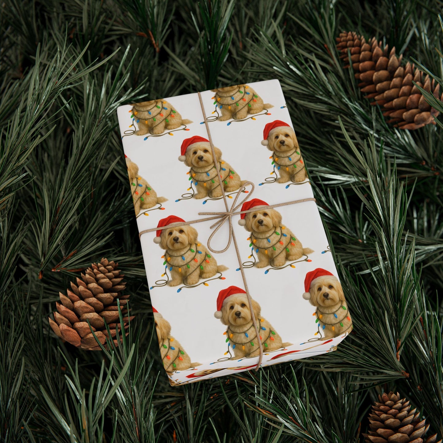 Havanese Christmas Lights Wrapping Paper