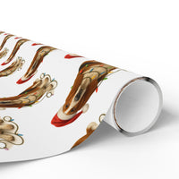 Load image into Gallery viewer, Basset Hound Christmas Lights Wrapping Paper
