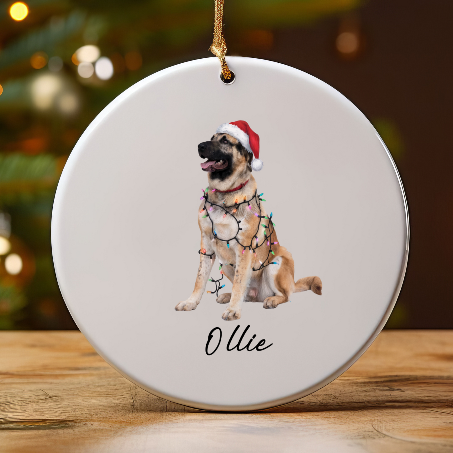 Personalized Anatolian Shepherd Christmas Ornament, Dog Lover Holiday Pet Keepsake