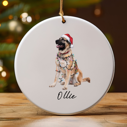 Personalized Anatolian Shepherd Christmas Ornament, Dog Lover Holiday Pet Keepsake