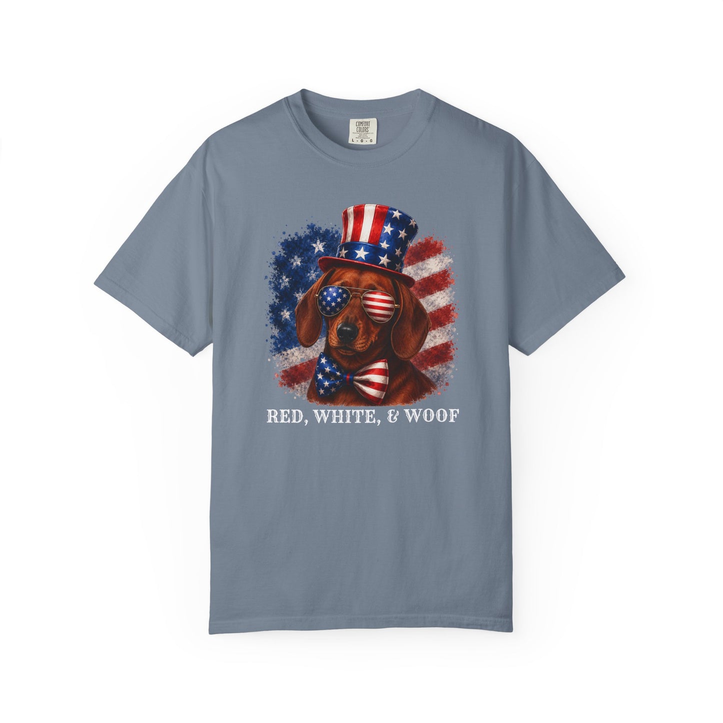 Patriotic Red Dachshund Red White & Woof Shirt